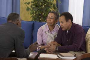 Couple with a counselor